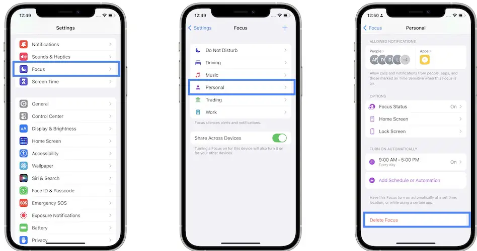 How to Turn Off Focus Mode on iPhone