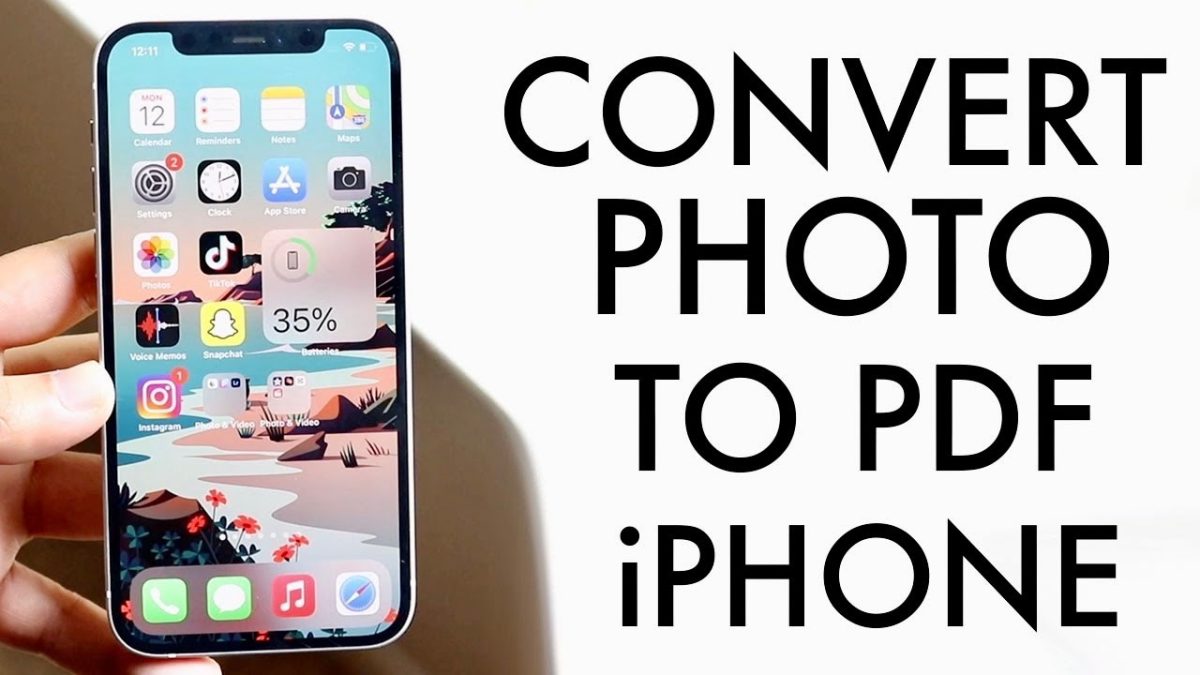 How to convert picture to PDF on iPhone without app