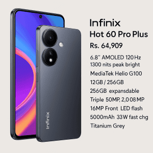 Infinix Hot 60 Pro Plus Price in Pakistan 2025 & Specifications