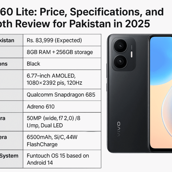 Vivo V60 Lite Price in Pakistan 2025 & Full Specifications